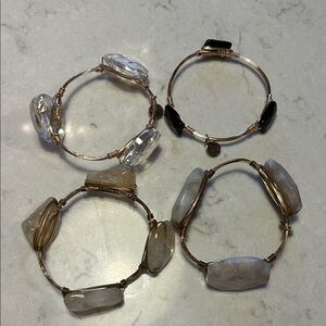 Chic Wire-Wrapped Stone Bracelets